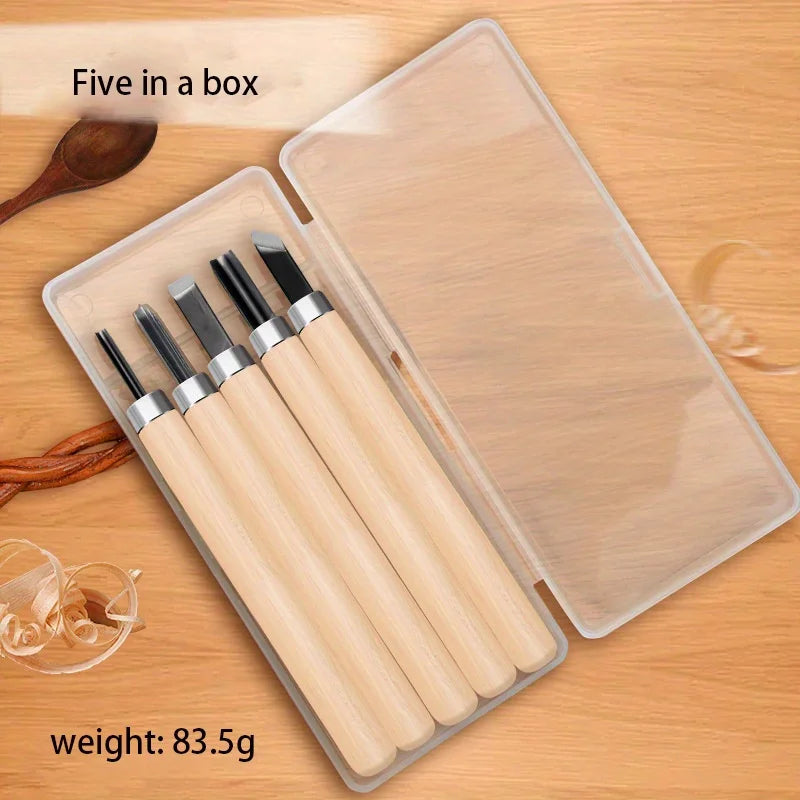 5/8pcs Wood Carving Knife Tools Chisels Set, Boxed Professional Wood Carving