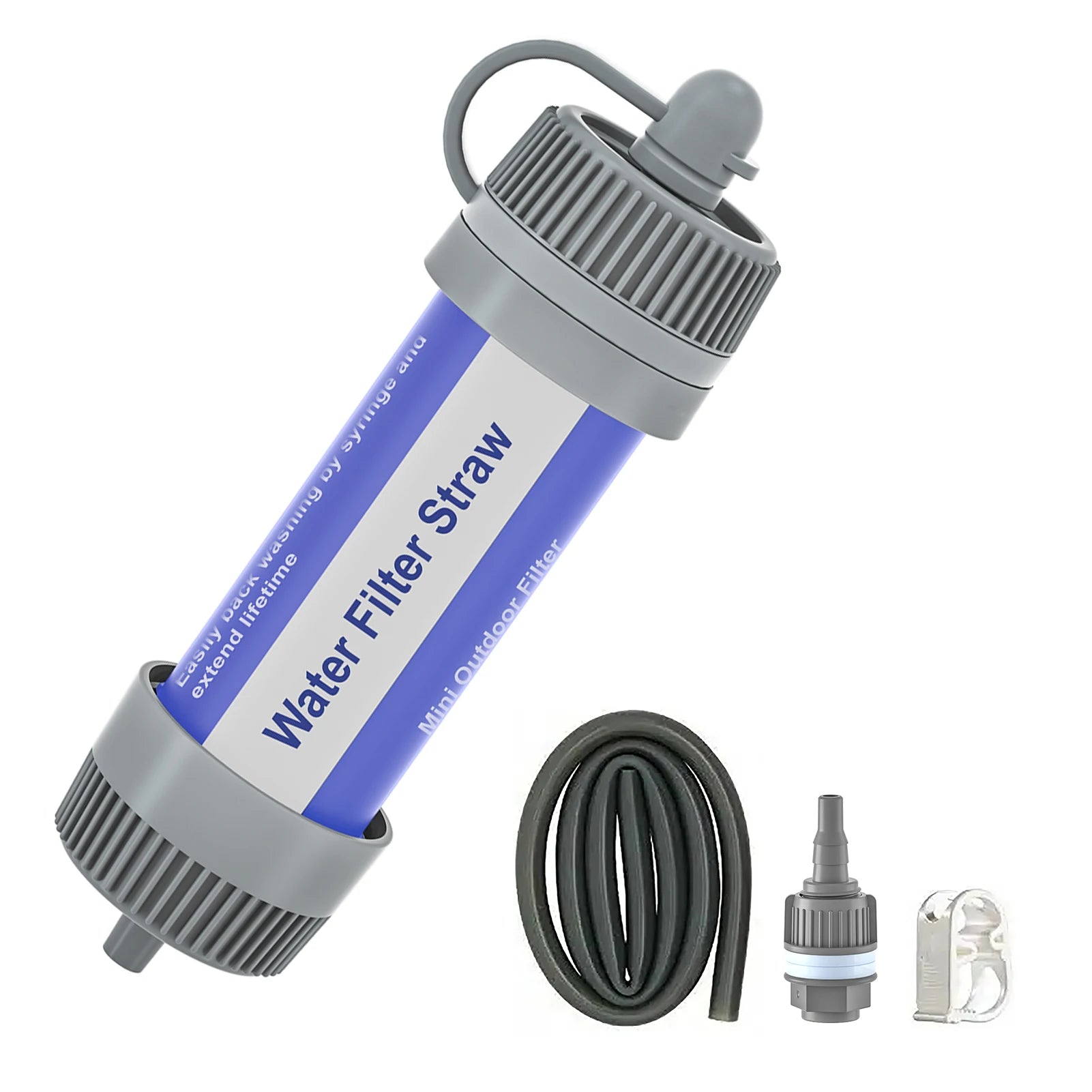 Water Filter Straw Outdoor Portable Water Purifier Survival Gear for Camping Hiking Backpacking Emergency Preparedness