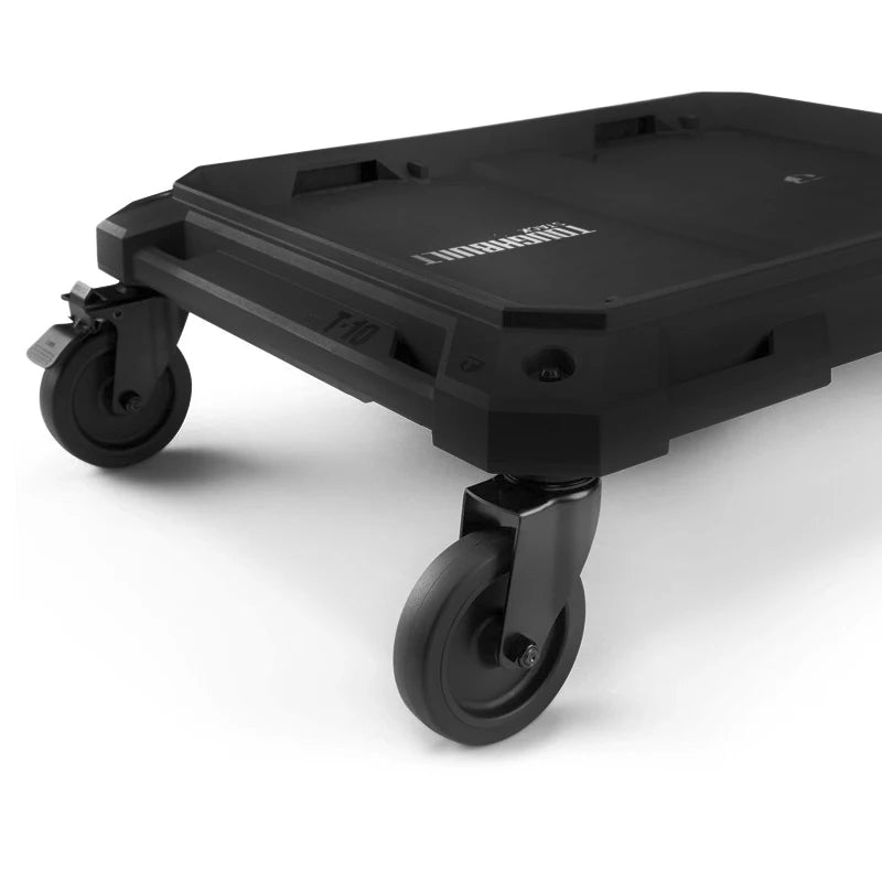 TOUGHBUILT TB-B1-T-10 StackTech 4-Wheel Cart Locking Mechanisms Save Effort Rotating Wheel Firm Tool Cart