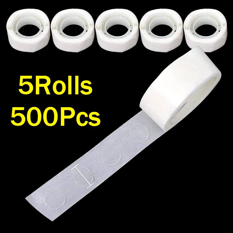 No-Residue Adhesive Balloons Glue Dots Removable Clear Double-Sided Tape Sticky Points for DIY Crafts Decorations 100-1000 Pcs