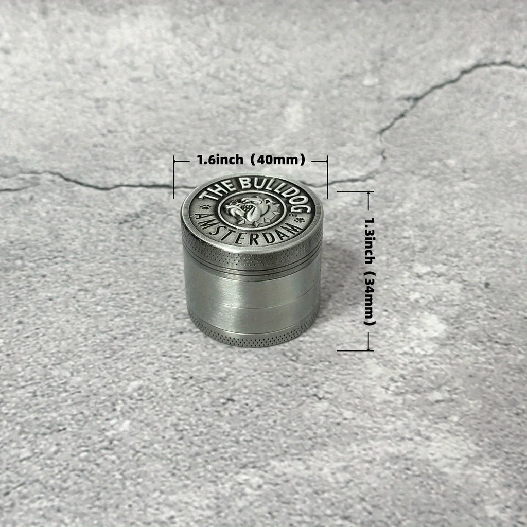 1.6/2inch Silver Dog Metal Herb Grinder Mill Mortar 4-Layers Tobacco Vanilla Bud Grinder Grass Cigar Smoking Cigarette Tool
