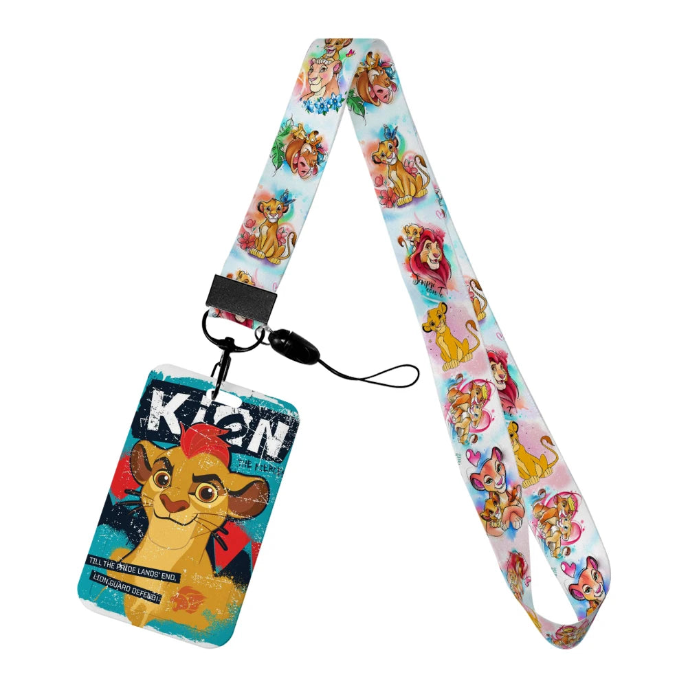The Lion King Simba Disney Neck Strap Lanyard Movie Boys Card Cover Cartoon Badge Holder ID Card Students Hang Rope Gifts