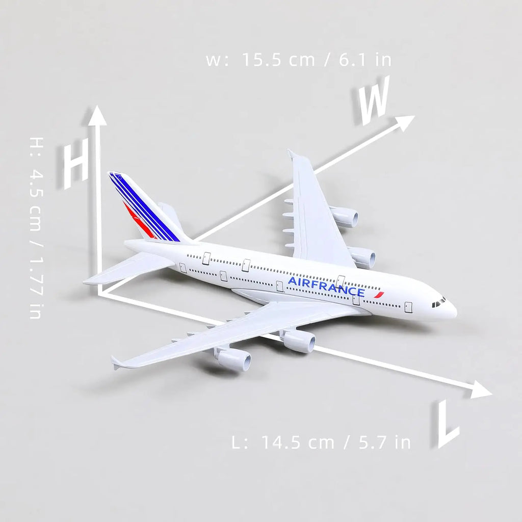 1/400 16cm France A380 Model Plane Diecast Metal Airplane Model kit  with Display Plane Stand Gift or Desktop Collection