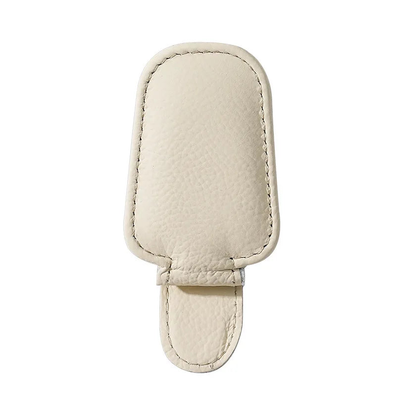 1Pcs Sunglasses Holder Is Suitable for Car Sunshades - Magnetic Leather Sunglasses Clip and Ticket Clip - Car Sunshade Accessori