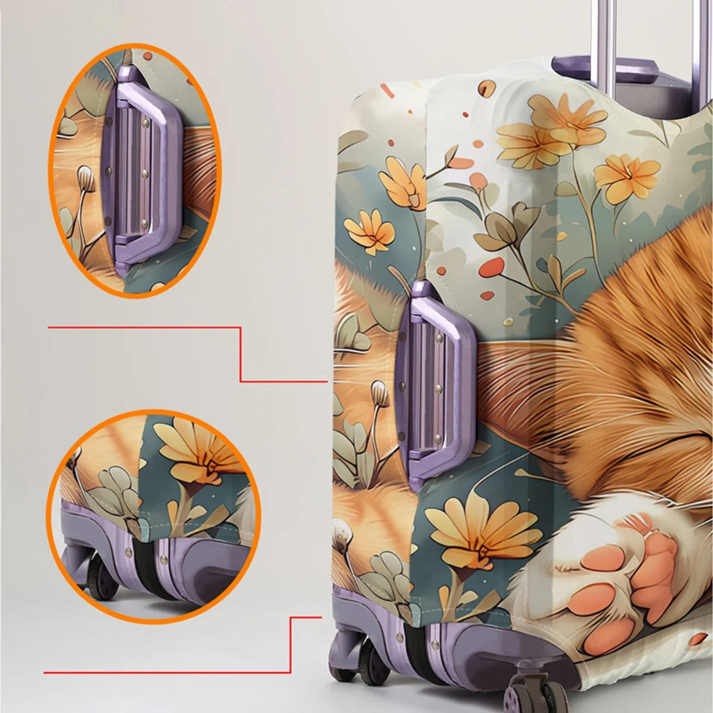 Luggage Protective Cover With Cartoon Print