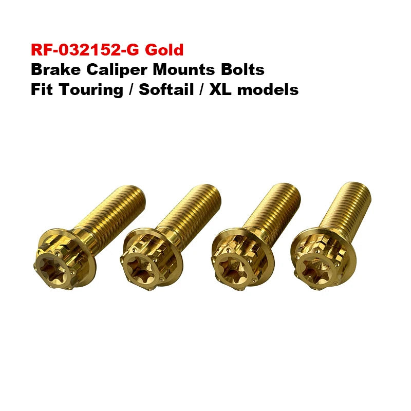 Titanium Alloy Colors Brake Caliper Mounts Bolts Front Fender Screws Fit HD Touring Softail XL Motorcycles