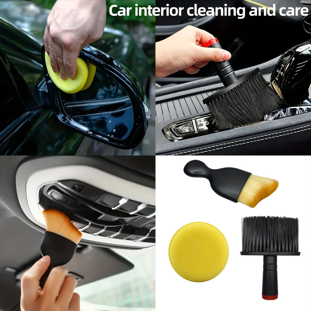 New Car Cleaning Care Set dust brush cleaning brush sponge brush, waxing sponge car wash cloth