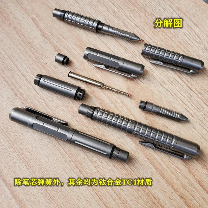 EDC Titanium Alloy Mini Tactical Pen With Business Writing Multi-functional Portable Outdoor EDC Tools