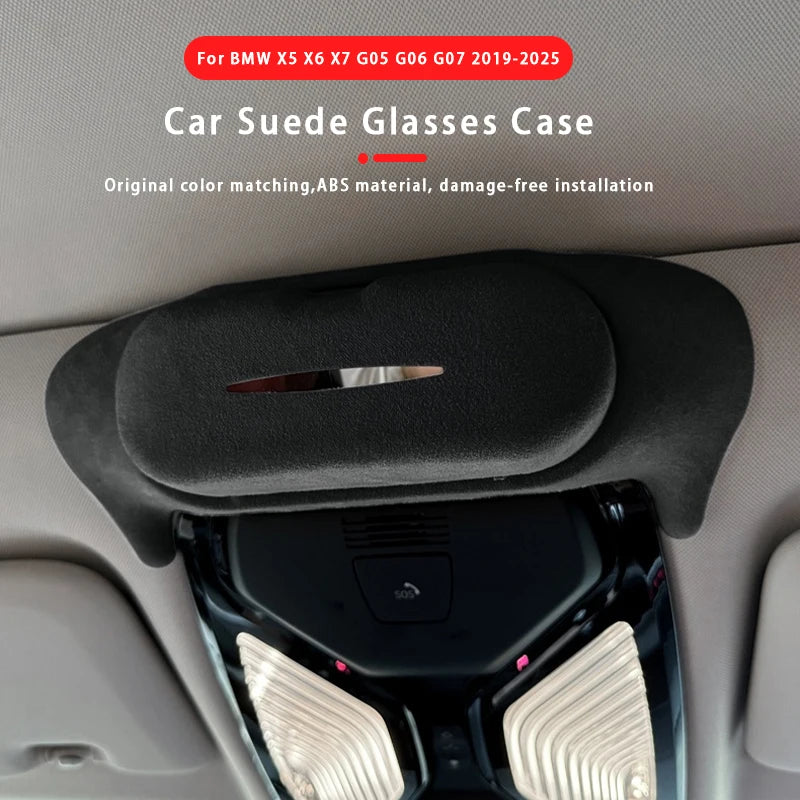 Car Sunglasses Holder Suede Glasses Case Sunglasses Storage Box For BMW 3 5 Series X1 X3 X5 X6 X7 G20 G45 G60 G05 G06 G07 U11