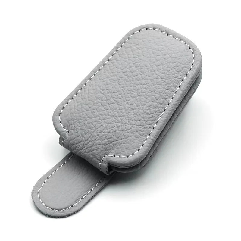 1Pcs Sunglasses Suitable for Car Holder Sunshades Magnetic Leather Sunglasses Clip and Ticket Clip Car Sunshade Accessories