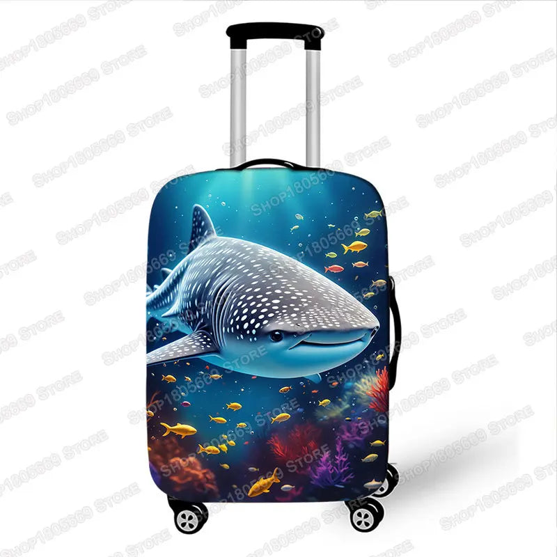 18-32 Inch Dolphin / Turtle / Octopus/ Starfish Pattern Luggage Cover Ocean Animal Suitcase Protective Covers Travel Accessories