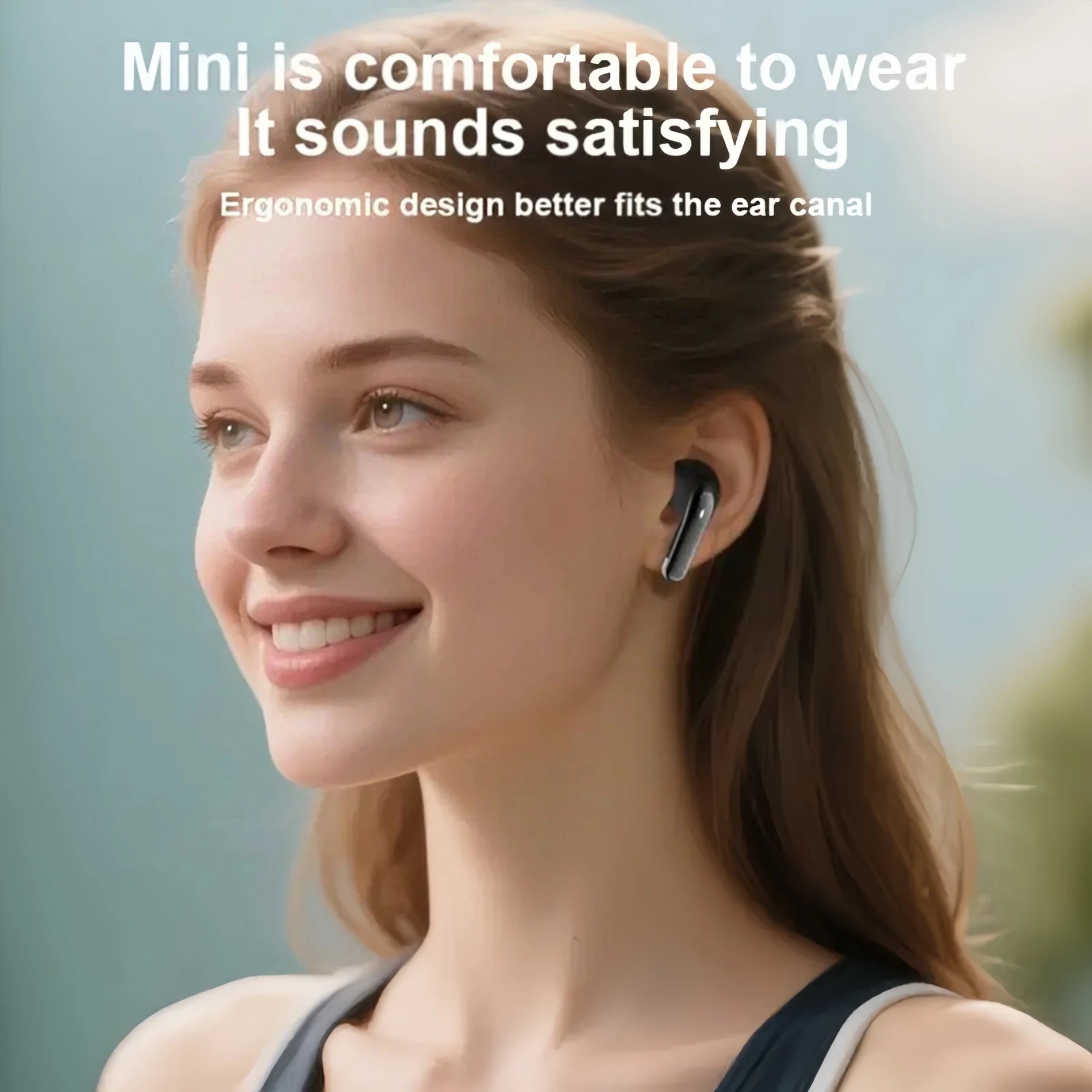 Wireless Bluetooth earphones, intelligent noise cancelling microphone, 48H battery life, heavy bass wireless earphones