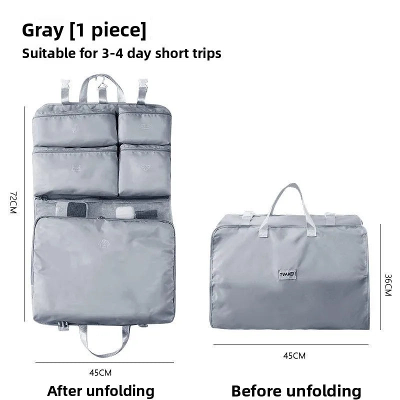 Travel Portable Clothing And Underwear Storage Bag Conveniently Organize Luggage for Easy Carry-On Durable Checkered Material