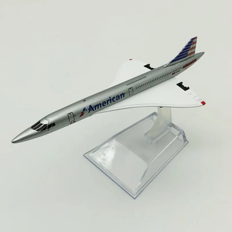 16/20cm Plane Model Concorde Air France/British/Singapore/American Diecast Alloy Airplane Airlines with Stand Children Toys Gift