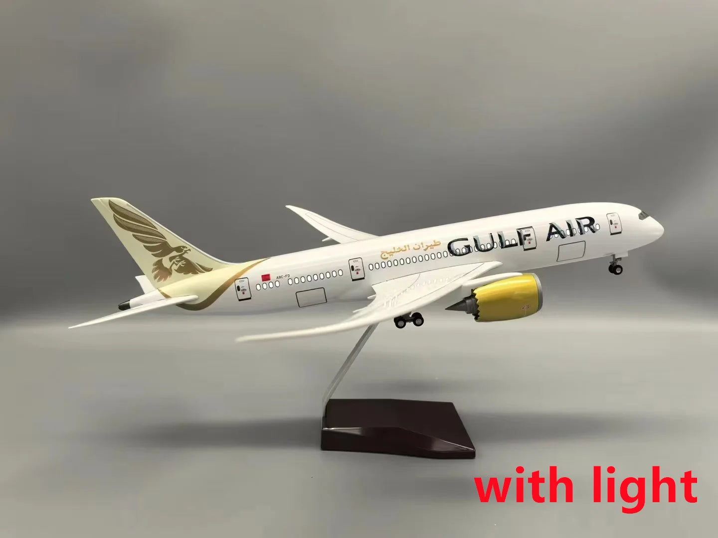 Diecast Plane Mode 47CM plane toy boys 1/130 Scale B787 Gulf Air Airline Airplane Model 787 Aircraft Replica Plane Toys