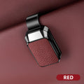 ABS Car Sunglasses Holder Sun Visor Eyeglass Clip with Leather Texture Auto Glasses Ticket Card Clip Interior Accessories