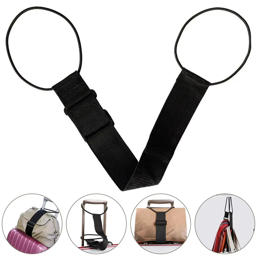 2PCS Adjustable Elastic Luggage Strap Heavy Duty Bungee Belt for Suitcase Travel Baggage Carry On Security Straps Fixation Strap