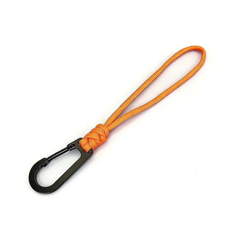 Braided Paracord Keychain Lanyard Outdoor Camping Backpack Quick Release Carabiner Hook Anti-Lost  Wrist Lanyard Hiking EDC Tool