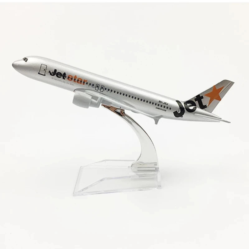15CM Diecast Jetstar Airlines A320 Model Plane 6Inch Metal Alloy Diecast Airplane Souvenir Collection Plane Toy
