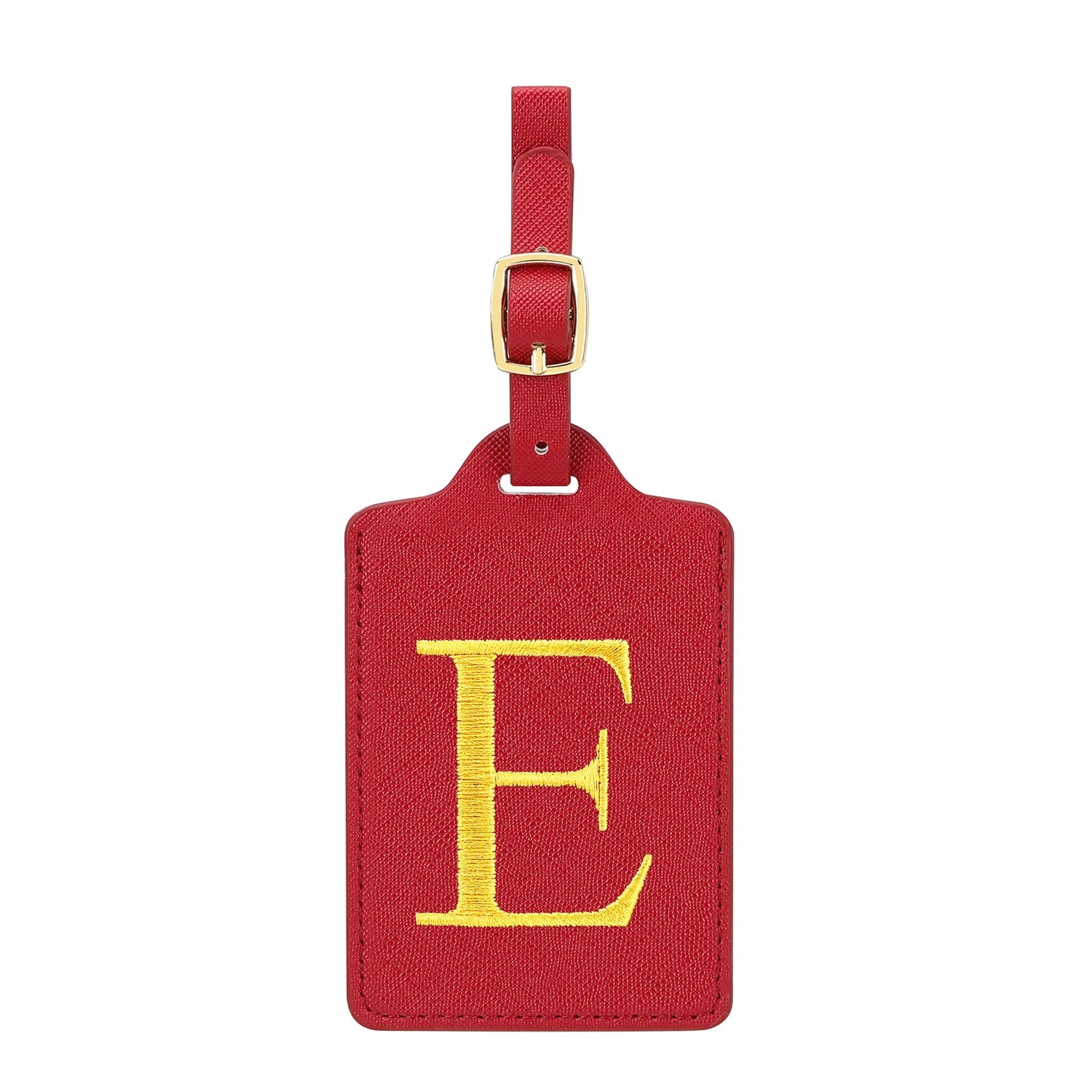 MIYIN 26 letters Luggage Tags for Suitcases PU Leather Privacy Protection Bag Tags Travel Accessories Essential, Energetic Red