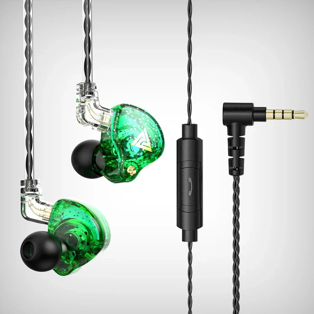 Original QKZ AK6 PRO headset HiFi fever bass in-ear wired mobile phone computer headset monitor with microphone