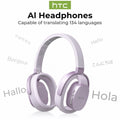 Wireless Game Earphones HTC HP07 AI Translator Headset with Mic, Comfortable Sports Headband, Immersive Audio for Running Gym