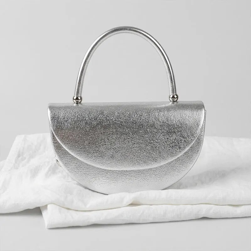 diamond-encrusted shoulder bag, dinner bag, fashionable semi-round messenger bag, exquisite premium handbag.