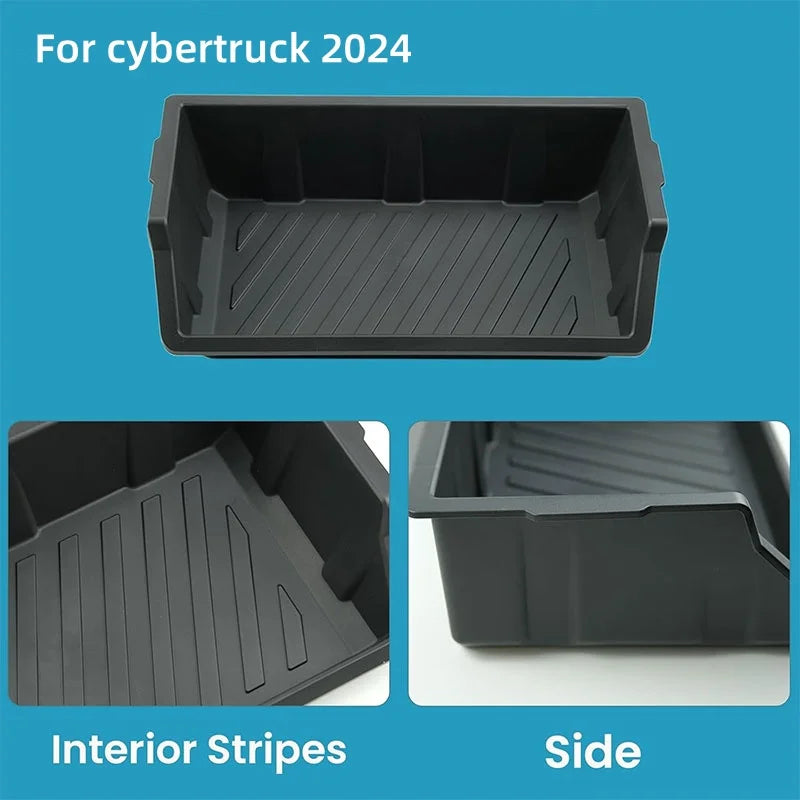 For Tesla Cybertruck Storage box under front seats drawer-type storage box seat hidden storage box Car interior accessories