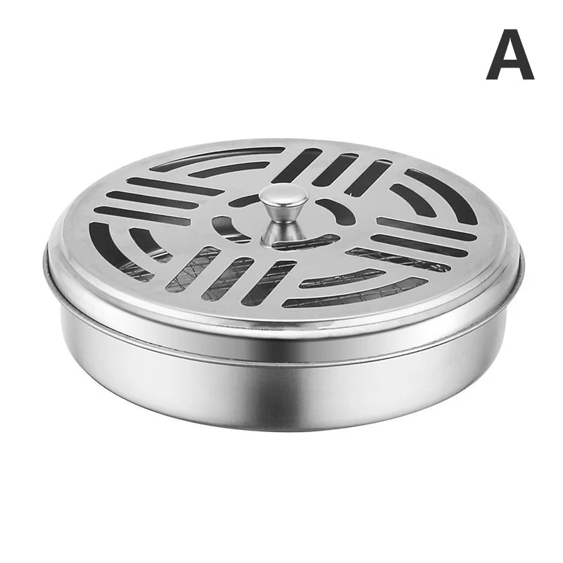 Mosquito Coil Tray Portable Holder Hotel Insect Repellent Rack With Cover Summer Anti-mosquito Home Camping Outdoor Supply