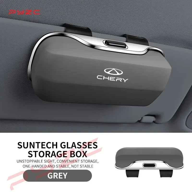For Chery Tiggo 2 4 7 8 Pro Omoda 5 FX EV Arrizo 5 8 6 J6 Accessories Car Visor Sunglasses Glasses Case Clip Box
