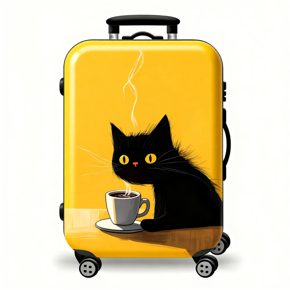 Leisure style animal series oil painting printing luggage cover, elastic washable travel trolley case protective cover