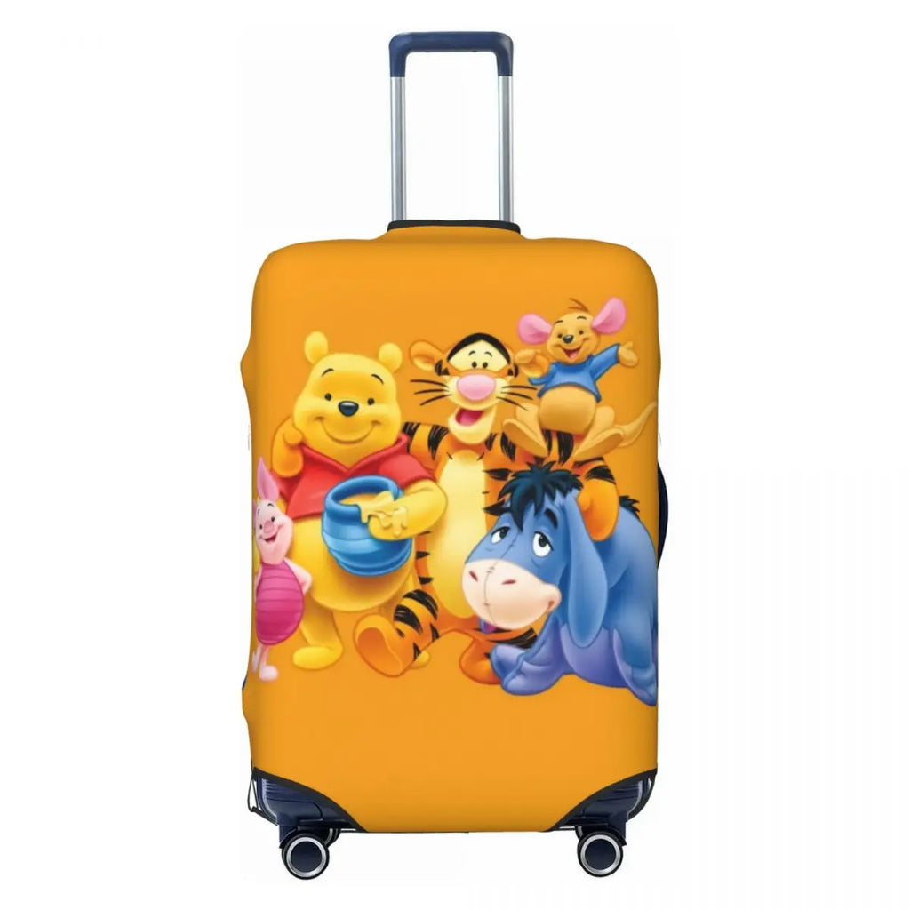 Custom My Friends Cartoon T-Tigger Pooh Luggage Cover Elastic Cartoon Travel Suitcase Protective Covers Suit For 18-32 inch