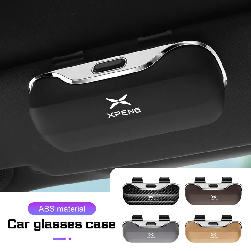 Universal Car Visor Glasses Box Portable For Xpeng G6 P7 P7i G9 P5 G3 G3i X9 X2 N5 F30 H93 Sunglasses Holder Eyeglasses Case