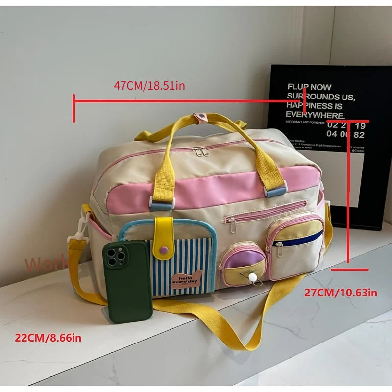 Women Dopamine Travel Luggage Bag Lightweight Carry on Storage Bag for Short Business Trip Gym Yoga Swimming Travel Duffle Bag