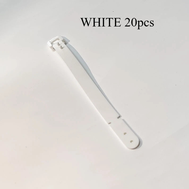 20Pcs Silicone Luggage Tag Strap Color Glue Luggage Tag Strap PVC Luggage Tag Strap Luggage Tag Hanging Rope