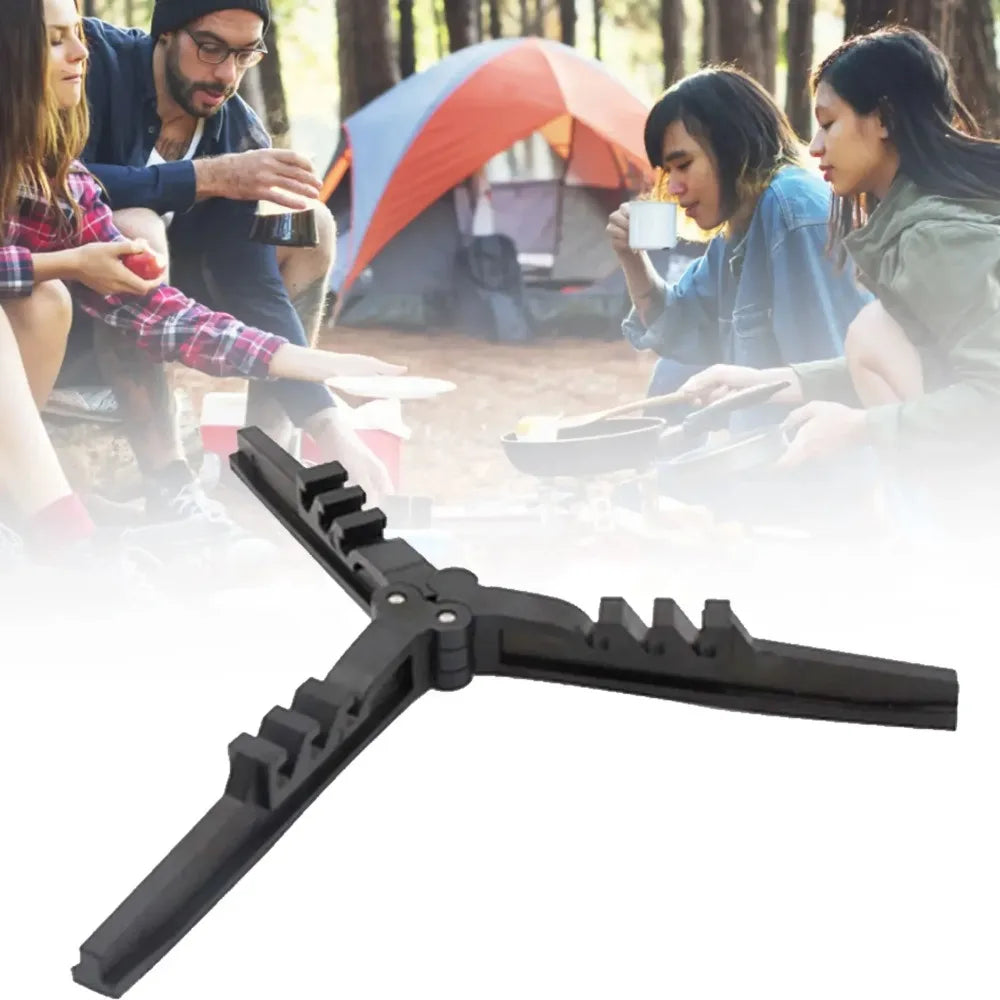 Outdoor Camping Gas Tank Rack Lightweight Foldable Canister Tripod Stand Base Bottle Shelf Gas Cylinder Stove Accessories