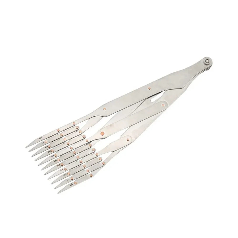 Equally Spacing Sewing Gauge Stainless Steel Quick Mark Space Divider Auxiliary Tool 5/7/11 Teeth Isometric Divider Ruler