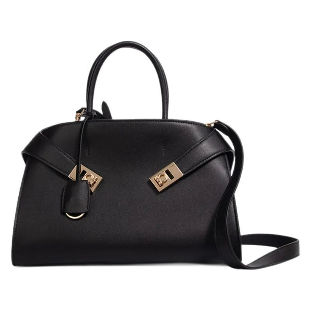 High-end Niche Design Tote Bag, Large-capacity Cowhide Shoulder Messenger Bag, Unique Texture, Fashionable and Simple