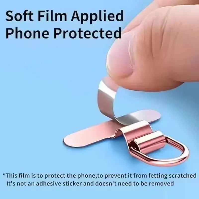 Mini Ultra-Thin Stainless Steel Mobile Phone Lanyard Patch Pad Silent Hole Clip Charging Port Gasket Lanyard Tab Card for iPhone