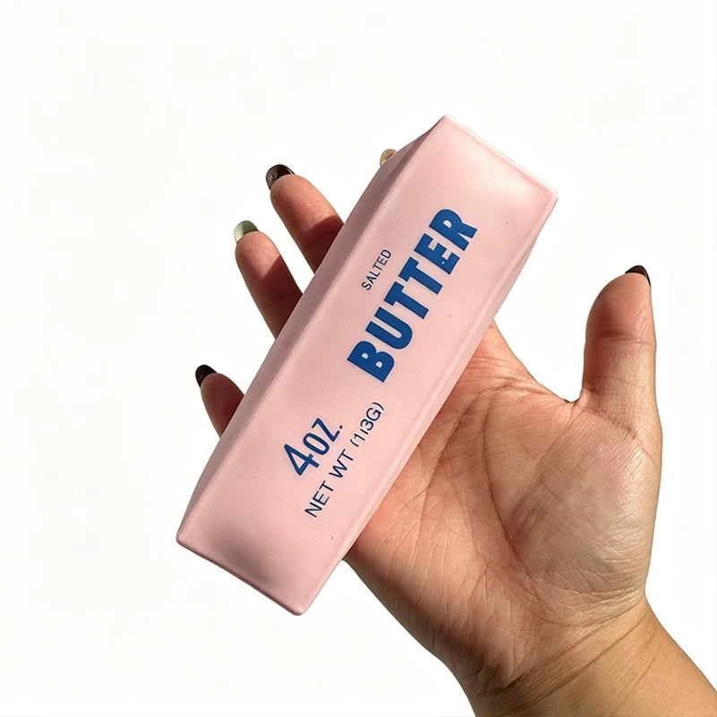 Butter Stick Squishy Stress Ball Fidget Toy Crunchy Squeeze round Blocks Anti-Stress ASMR Hand Relaxation Gift for Stress Relief