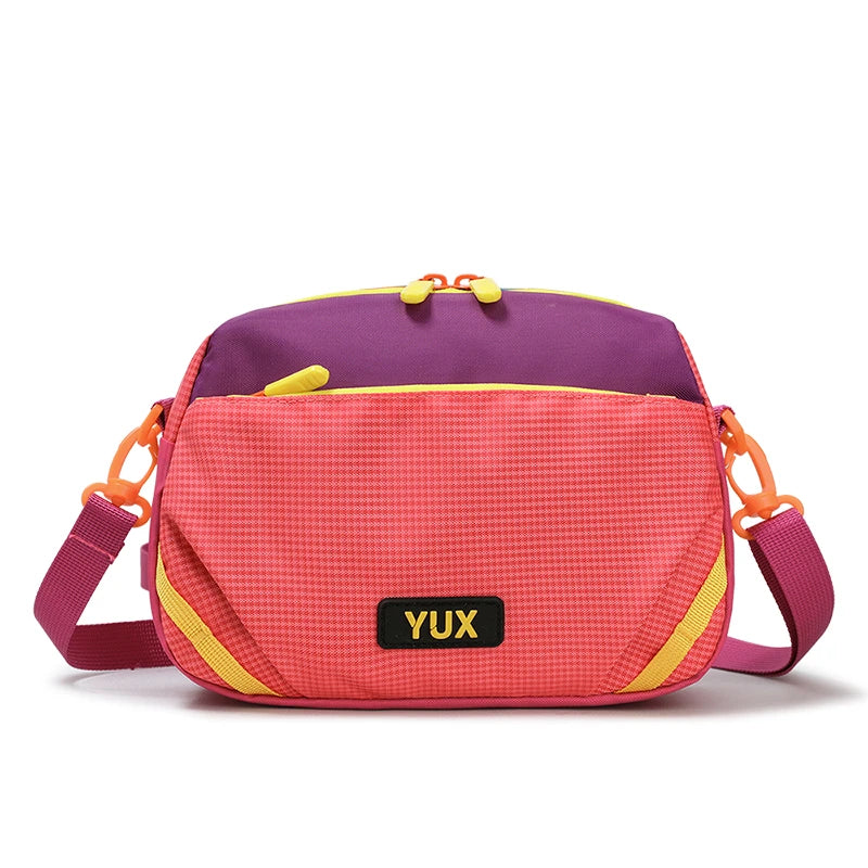 Women's Multi-Color Lightweight Nylon Crossbody Bag Casual Small Backpack Outdoor Sport Travel Daypack Colorblock Fashion Phone