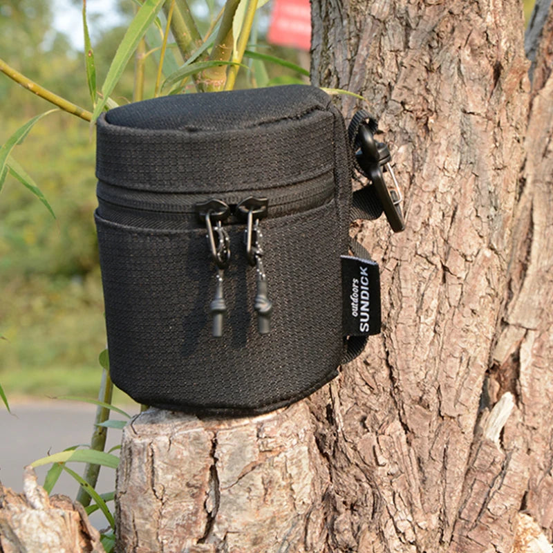 Titanium Cup Storage Bag, Available in Large and Small Sizes, Durable, for Outdoor Camping and Hiking, Black Storage Bag for Cup