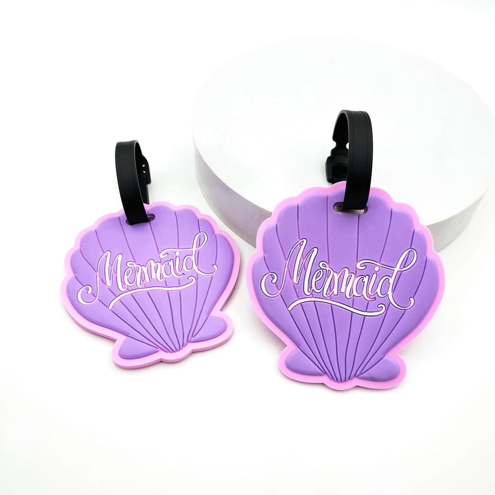 1pc/2PCS Purple Shell Luggage Tag Hanger Hanger Business Travel Airport Luggage Anti Loss ID Tag Luggage Name Label Male Female
