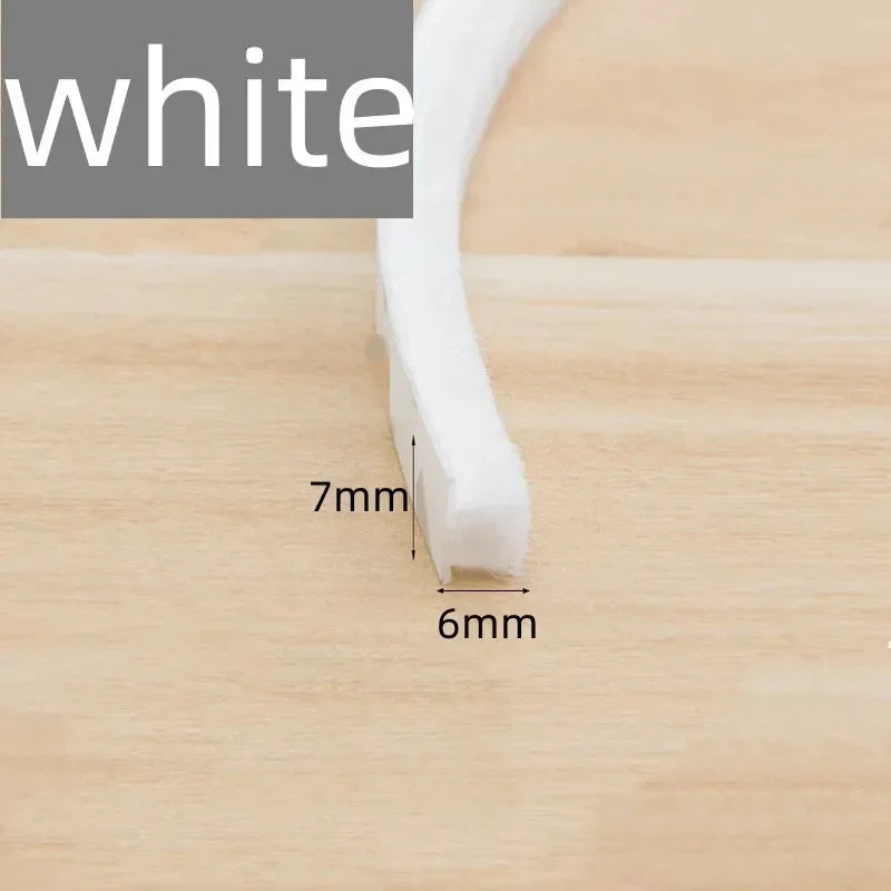 10M Brush Strip Self Adhesive Door Window Sealing Strip Home Door Window Sound Insulation Seal Film Door Swal Weather Strip