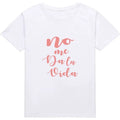 Casual Basics Ocollar White Shirt Short Sleeve Ladies T-shirt Drop Ship Letter It Doesn't Give Me Life Print Ladies T-shirt