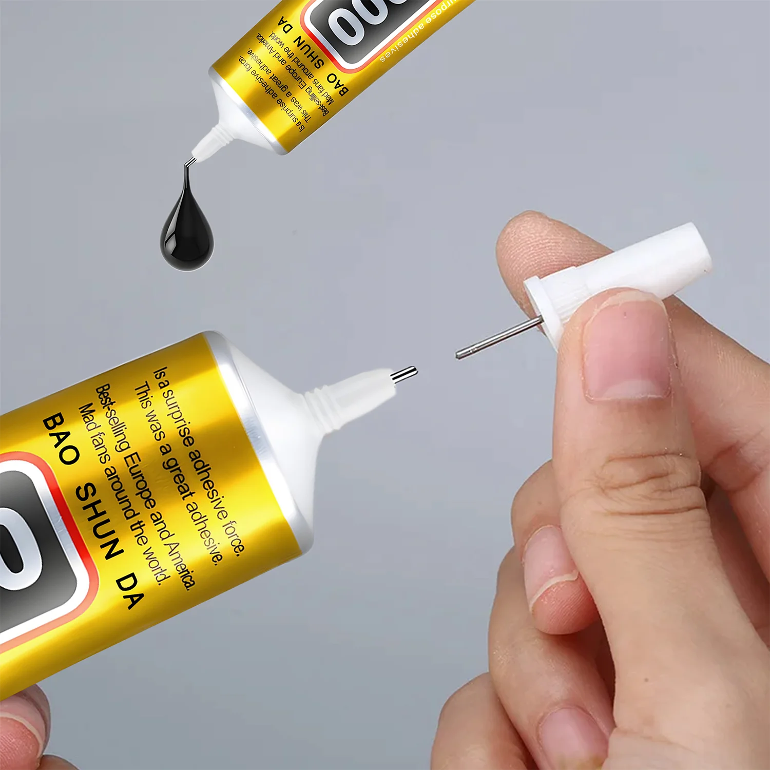 T7000 Upgrade Black Contact Cellphone Tablet Repair Adhesive,Strong Multi-Purpose Glue liquid Precision Applicator Glue.