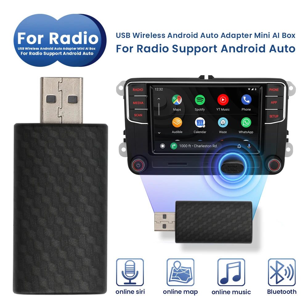 Wireless Android Auto Dongle USB Smart Mini Box Plug and play Connect Wireless Adapter for RCD360pro RCD330 RCD440 RCD880