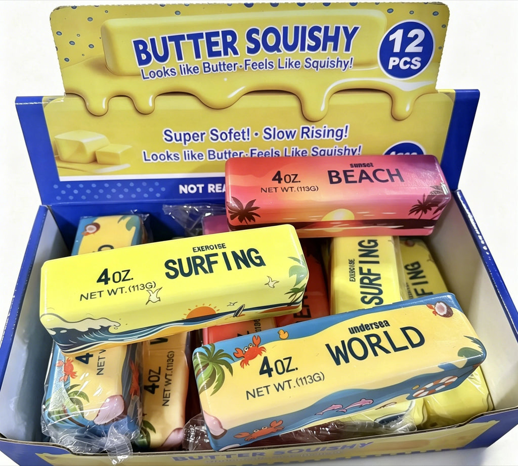 1/6/12pcs Soft Slow Rebound Butter Stick Realistic Silicone Squeeze Stress Relief Gadget Funny Anti-Anxiety ﻿Squeeze Party Gift