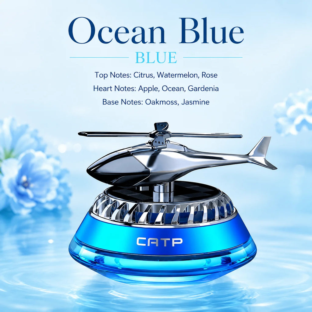 Solar-powered Car Air Freshener Helicopter-style Car Perfume Car Fragrance Odor Remover Long-lasting Light Scent