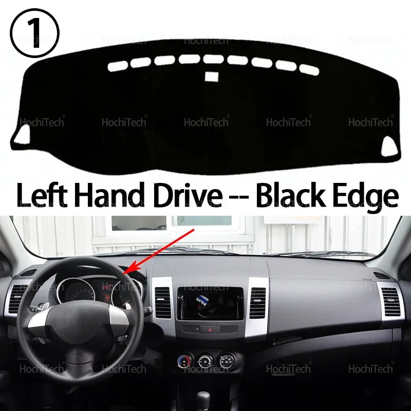 For Mitsubishi Outlander CW ZG ZH 2007 2008 2009-2012 Car Dashboard Cover Avoid Light Pad Instrument Platform Cover Mat Carpet